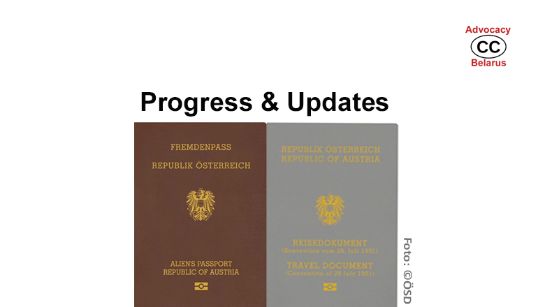 Fremdenpass für Belarusen in Österreich: Fortschritte & Updates | Пашпарт іншаземца для Беларусаў ў Аўстрыі: Прагрэс & Апдэйты